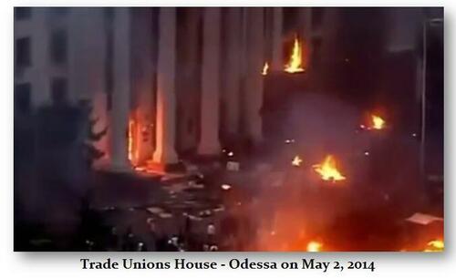 DietHeartNews's tweet photo. Western leaders and the media shrugged off the Odessa tragedy of 2 May 2014, when dozens of ethnic Russian men and women were burned alive in the Trade Unions House. Their crime: Opposing Obama's CIA-engineered coup in Kiev that toppled democratically elected Viktor Yanukovych.

Three months earlier, February 2014, Obama State Department official Victoria Nuland passed out snacks during rioting in Kiev as NATO rooftop snipers killed both police & protestors, creating chaos and confusion, forcing Yanukovych to flee the country.

The Donbass civil war point of no return.

Nuland boasted that the US had spent $5 billion on regime change in #Ukraine. The subsequent buildup of the Ukrainian army to NATO standards and the shelling of the Donbass - targeting and killing civilians - betrayed the NATO gambit to weaken and subjugate Russia, cloaked in the myth of defending Ukrainian democracy.

Now, the Russian blowback…