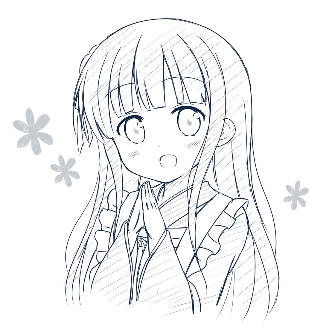 ãé¡ã§æãããã¡ããã€ã©ã¹ãã§ã
#gochiusa