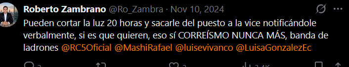 Shadiannn's tweet photo. @Ro_Zambra @DanielGranjaEc Con las huevadas que pones normal que solo sepas insultar y amenazar https://t.co/ufyAFIxkd5