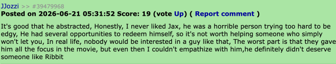 Wyattinyourwall's tweet photo. Jax hate is literally EVERYWHERE bro https://t.co/BYrryCDmxF