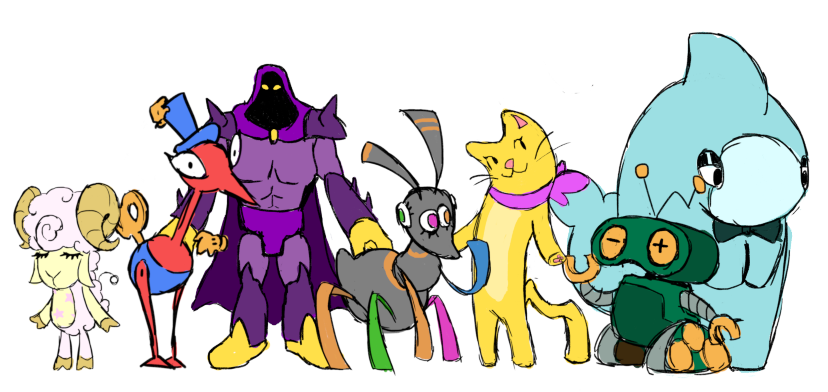 Sandstorm_htzu's tweet photo. Cast of Kooky Characters based on my friends + toys they picked https://t.co/uciU8eLVTC