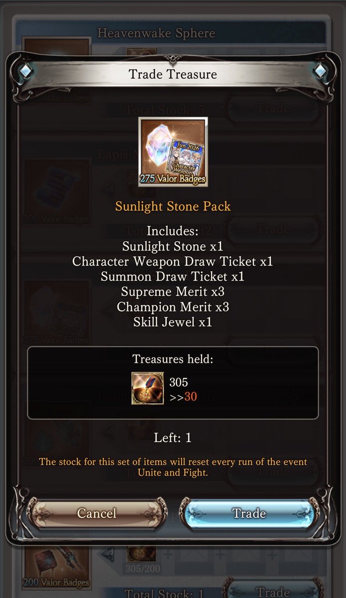 4ever_endeavor_'s tweet photo. Ggs gw! 🫡 Got myself a sunlight stone and a sand… Now do I finally finish the last stage of Bahamut or save 🤔 #gbf https://t.co/7Q1ASpmyUK