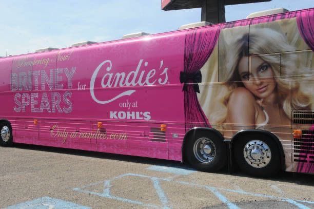 thepinkernet's tweet photo. britney spears bus for the circus tour &amp; candie's (2008-2009) https://t.co/XricvcH2tL