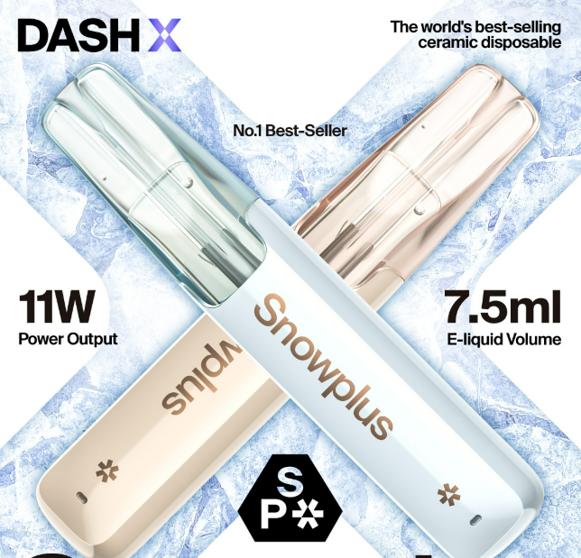 SnowplusL's tweet photo. 等待已久的全新DASH X震撼登场！🎉✨

我们在全球最畅销的陶瓷一次性电子烟系列基础上进行了全面升级。全新Dash X采用优化的外壳，触感更加细腻。它拥有强劲的动力，功率提升至11W，带来极致体验。-

强劲动力，带来更浓郁的口感和更极致的清凉感⚡️
- 4000口纯净顺滑的吸入体验💨
- 精湛工艺💎 https://t.co/fuHhtZZXtT