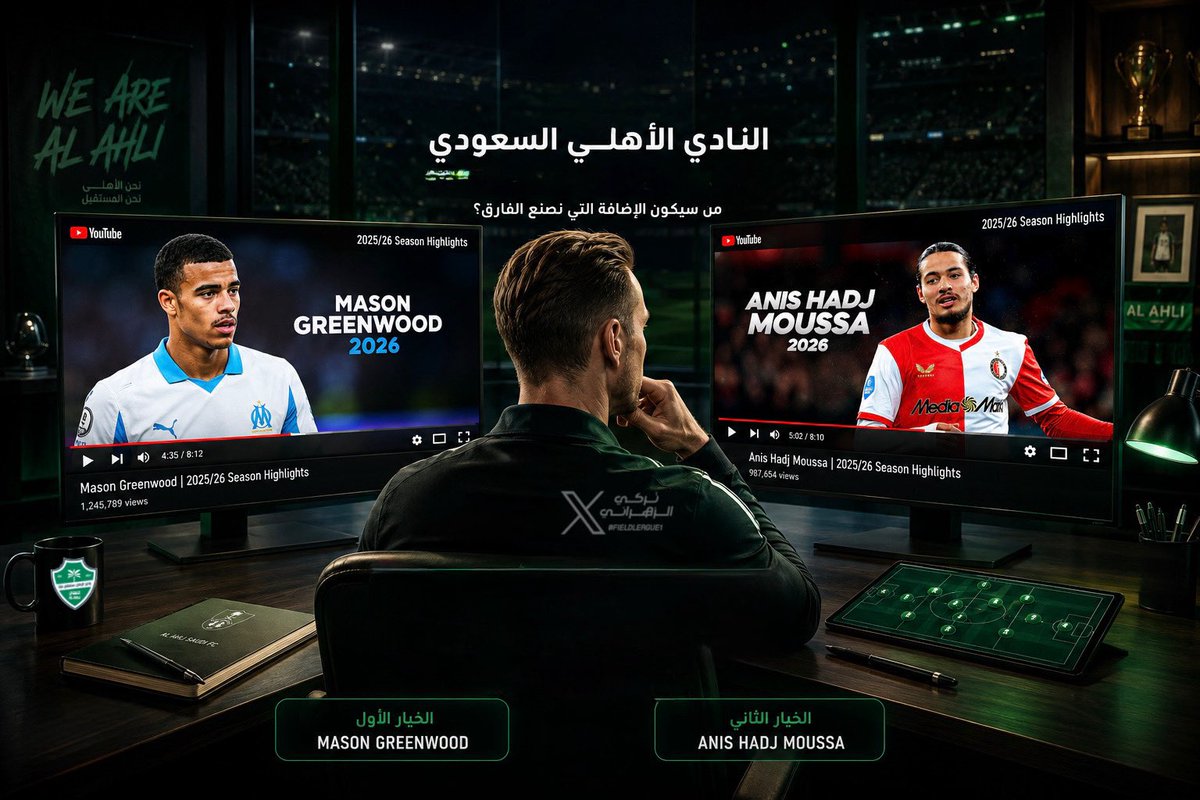 Fieldleague1's tweet photo. 🚨🚨🚨🚨🚨🚨🚨🚨🚨🚨🚨🚨🚨🚨🚨

خيارات النادي الأهلي في خانة الجناح الأيمن في حال رحيل رياض محرز! 👀

🏴󠁧󠁢󠁥󠁮󠁧󠁿 مايسون غرينوود
🇩🇿 أنيس حاج موسى https://t.co/CgwzNNm8qx