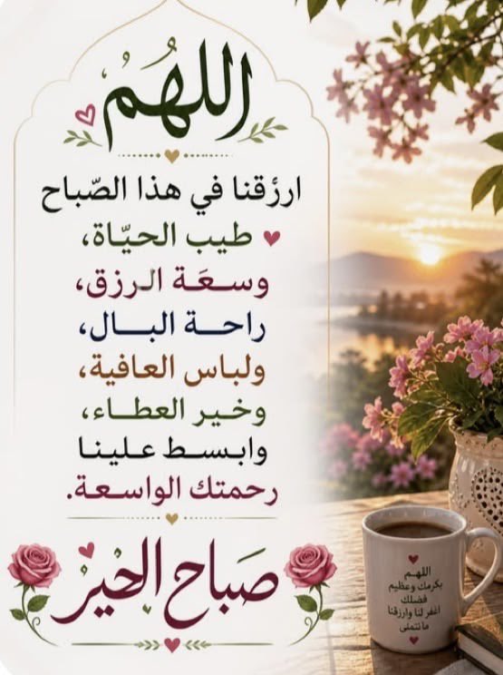 VIP999888881's tweet photo. اللهمّ  نسألك  أن تجمعنا في دار لا يتغير جمالها، ولا يفنى نعيمها، ولا يبلى حسنها مع حبيبنا محمد ﷺ.
اللهم هب لنا نفوسـًا راضية، وصدورًا من الهموم خالية، وقلوبـًا بحبك صافية، وأتم علينا العافية.

        🌹صباح الخير 🌹 https://t.co/Hz9PdHSyjE