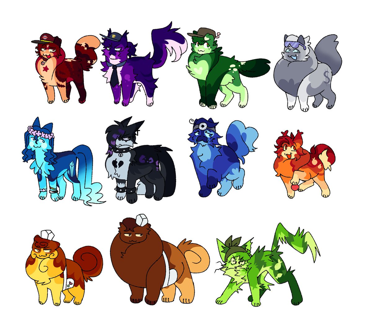 CH3MICAL_C4T's tweet photo. #amongusshow cat designs!! These are already uploaded on artfight but I wanted to show them off in other places too :3 my blorbus #amongus https://t.co/60VSTskgpB