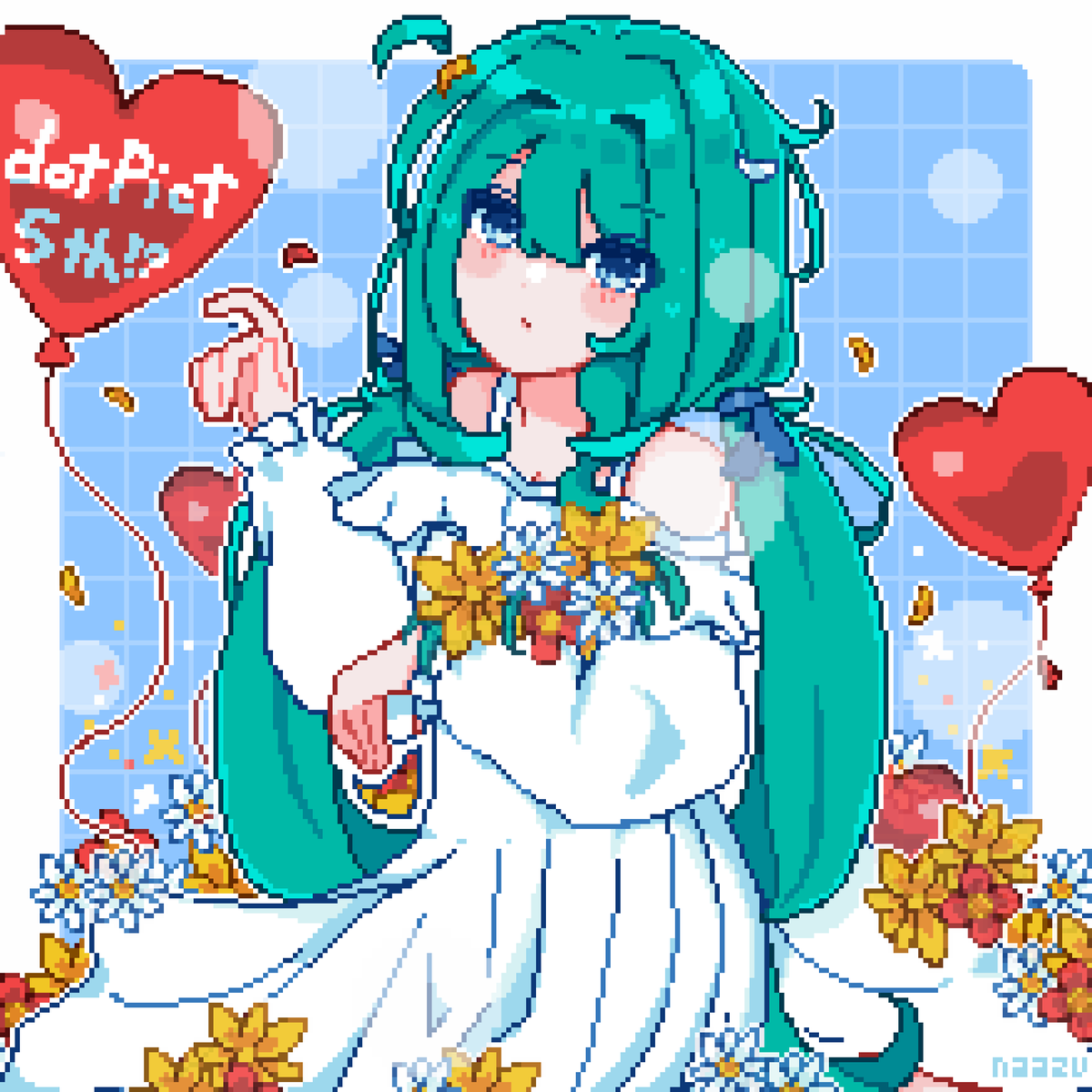 204_naasu's tweet photo. dotpict始めて5年目になりました✍️✨
#pixelart #ドット絵 #oc https://t.co/aC7YEM3WXk