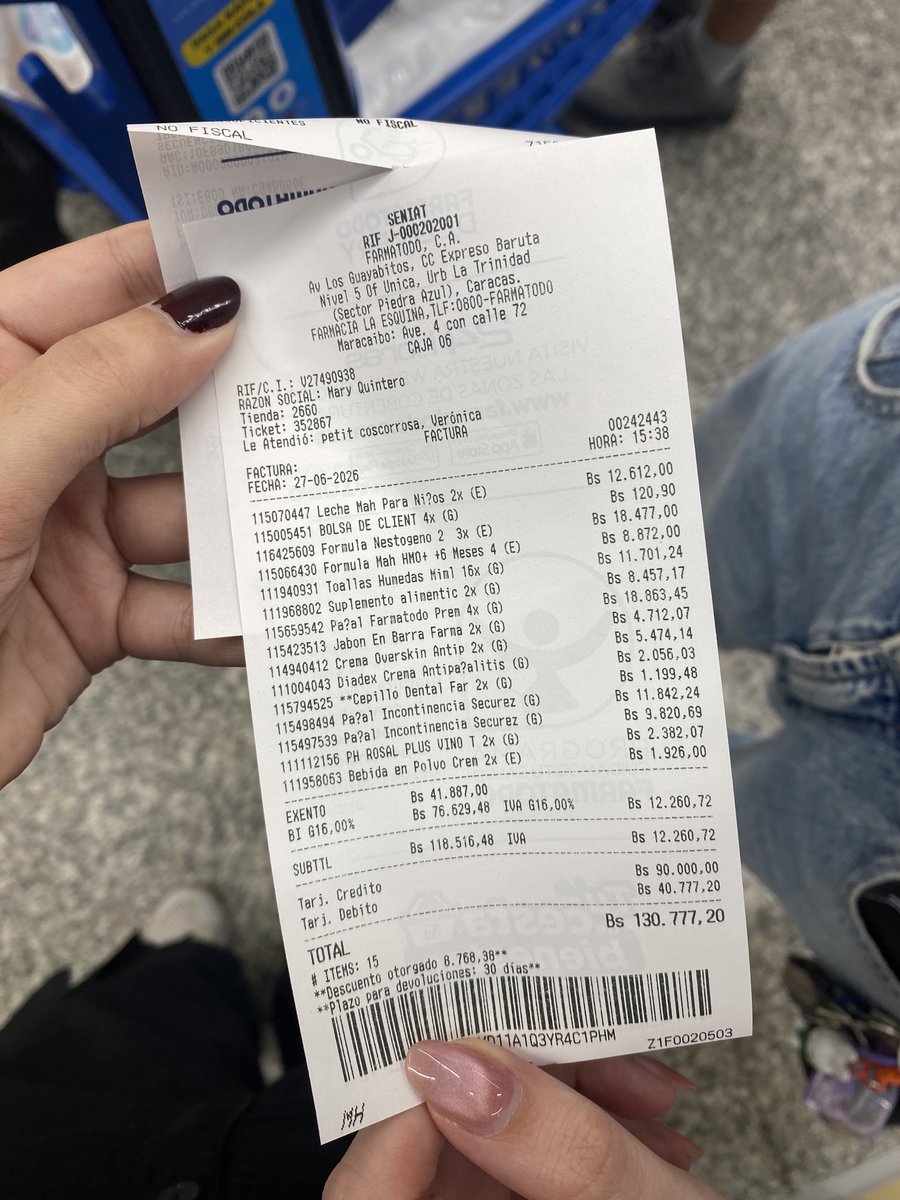 minmmei_'s tweet photo. Segunda compra de 208$ a la tasa de hoy (623bs) gracias a todo lo que recaudamos de parte de la gente del discord. También estuvimos todo el día en el farmatodo de la 72 con bellavista de voluntarios ❤️‍🩹

Estoy cansada pero feliz de ver a mi gente dando de lo que no tienen. https://t.co/IP2e4Qglk1