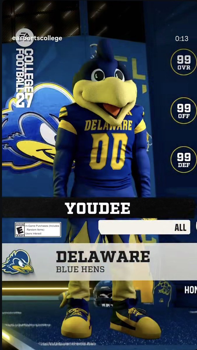 mrdavidjb's tweet photo. I’m so looking forward to seeing and playing with @YoUDee00 in the new @EASPORTSCollege football game next month. #YoUDee #BlueHens #GoHens #EASports https://t.co/dMrgbCaBHd