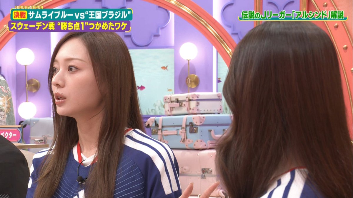 48_Yuuki_46's tweet photo. 梅「私ファンだった時代に松村さんの握手会行ったこともあるんです」
松「でも現役の時はまいやんのことしか言ってなかったです」
梅「そんなことないです！(焦)」
#サンジャポ #梅澤美波 #松村沙友理 https://t.co/2Oiq0oPEYb