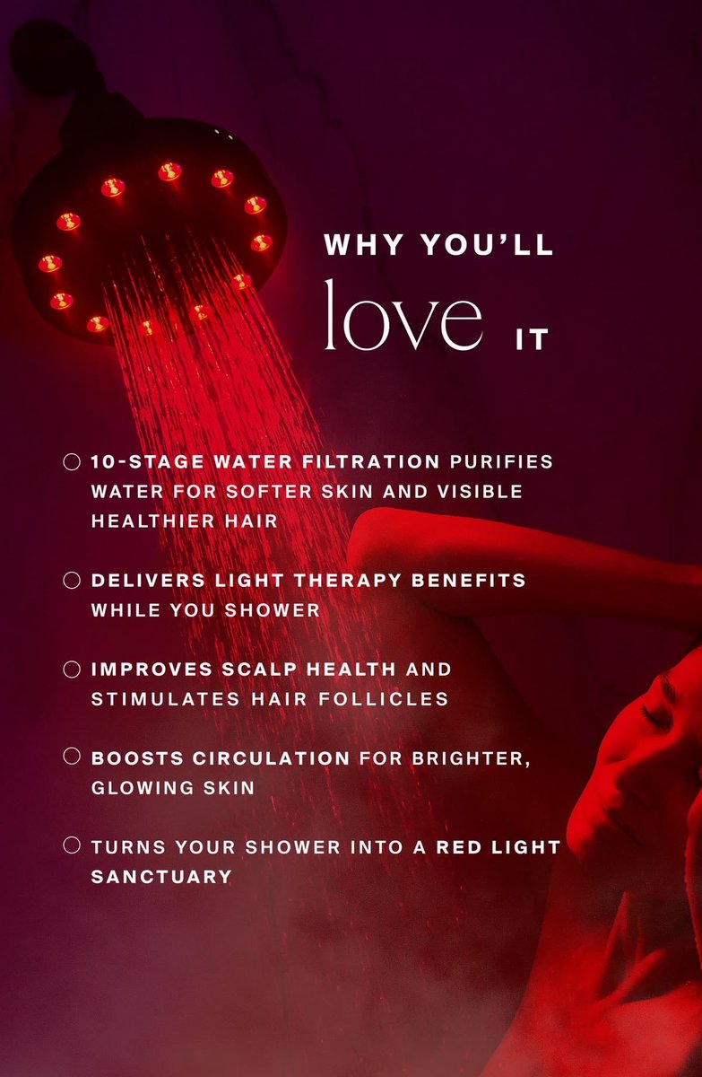 JohnDParody's tweet photo. 🔴💡 Giveaway!  

So, with a nice donor helping us with this one because they love spreading the love and want to see people find some relief... We're giving away a red light shower head, with filtration! 

So, just Like, Comment & Follow and we'll pick someone at random tomorrow night! 

Good luck!