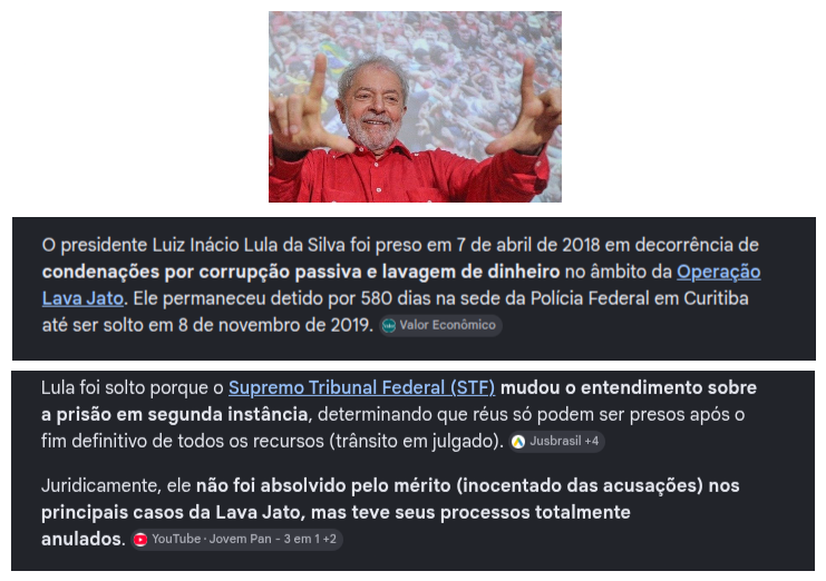 MeuNickLegal's tweet photo. @SinceroCai15894 @curadoriacomuna "A culpa é da direita! O lula só esta a 20 anos no poder, ele n podia fazer nada"

O que ele fez: https://t.co/Zr9YjL2dNq