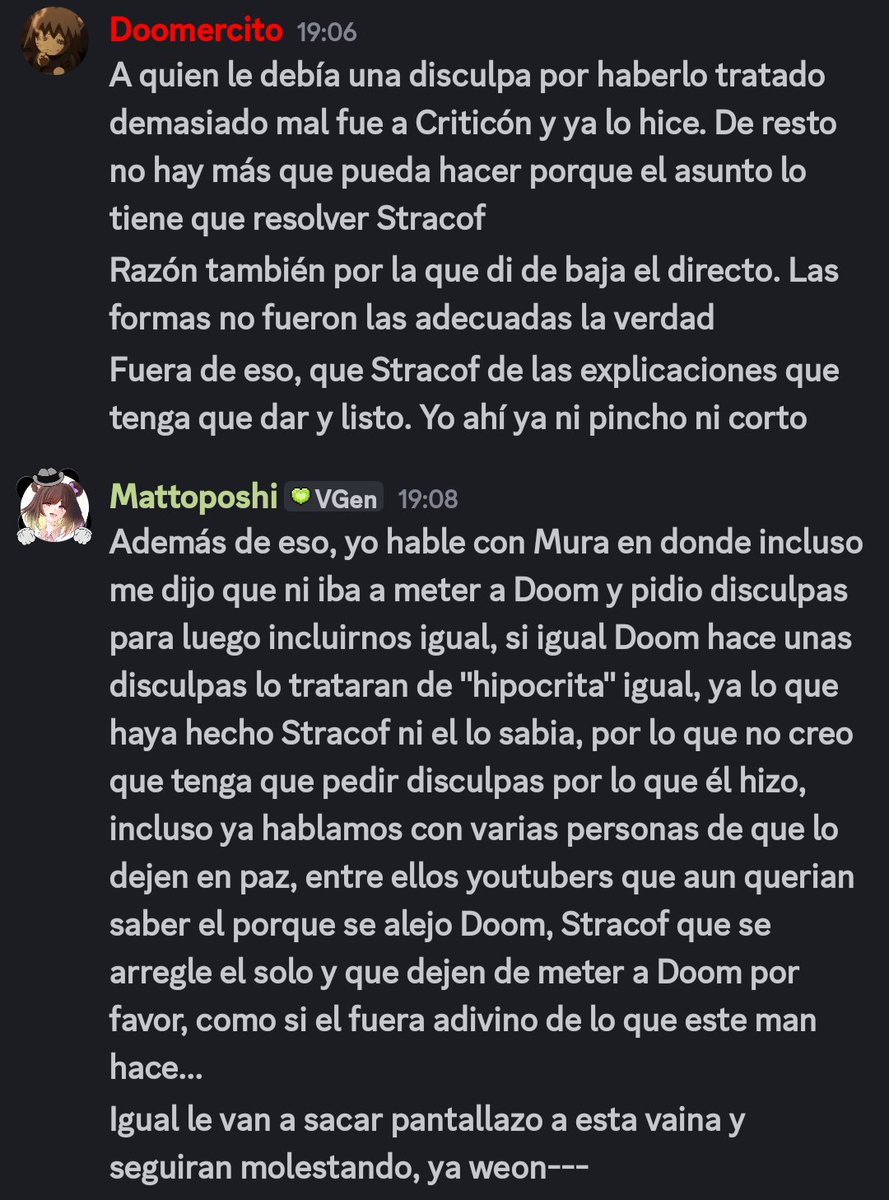 ElKronosX's tweet photo. @Getbakert, @MattitoVT
- No solo es a Criticón. Deben disculpas a Dev, Murature, Moxu, Juanpi, a mí y a cualquier otro tercero que se haya visto involucrado y mal parado debido a difamaciones que se dijeron en ese directo de mierda.

PD: Sonrían pa la camara, que los tengo al ojo https://t.co/NqfP4kEo57