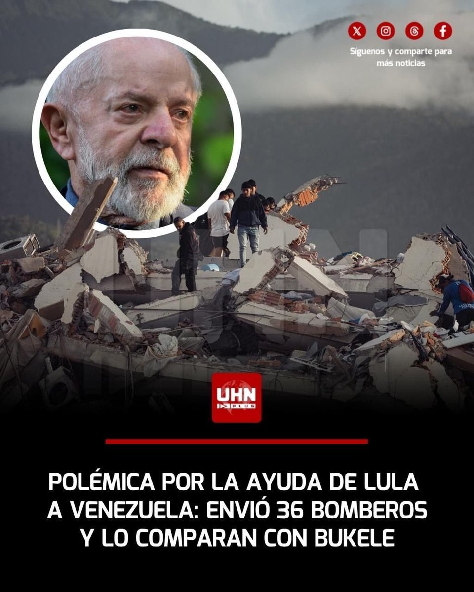 smaciasr's tweet photo. La izquierda es UNA MIERDA. @LulaOficial envio solo 36 bomberos a Venezuela mientras que @nayibbukele envio mas de 300 y sigue enviando gente y equipo. ZURDOS! Ya tienen las fotos de sus panitas de China,Rusia y Corea del Norte? O vaya al menos de Cuba????  O no ha ido nadie de ahi?