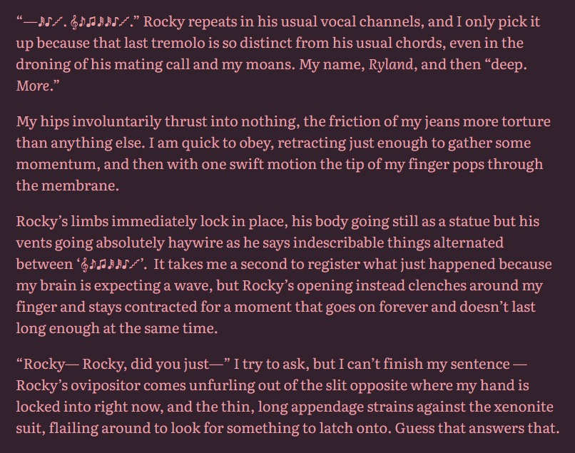 teawithsami's tweet photo. how do I even tag this on ao3??? my eridian anatomy is so crazy i'm gonna need to invent new words #grocky #savestars https://t.co/Z06Gjdlclq