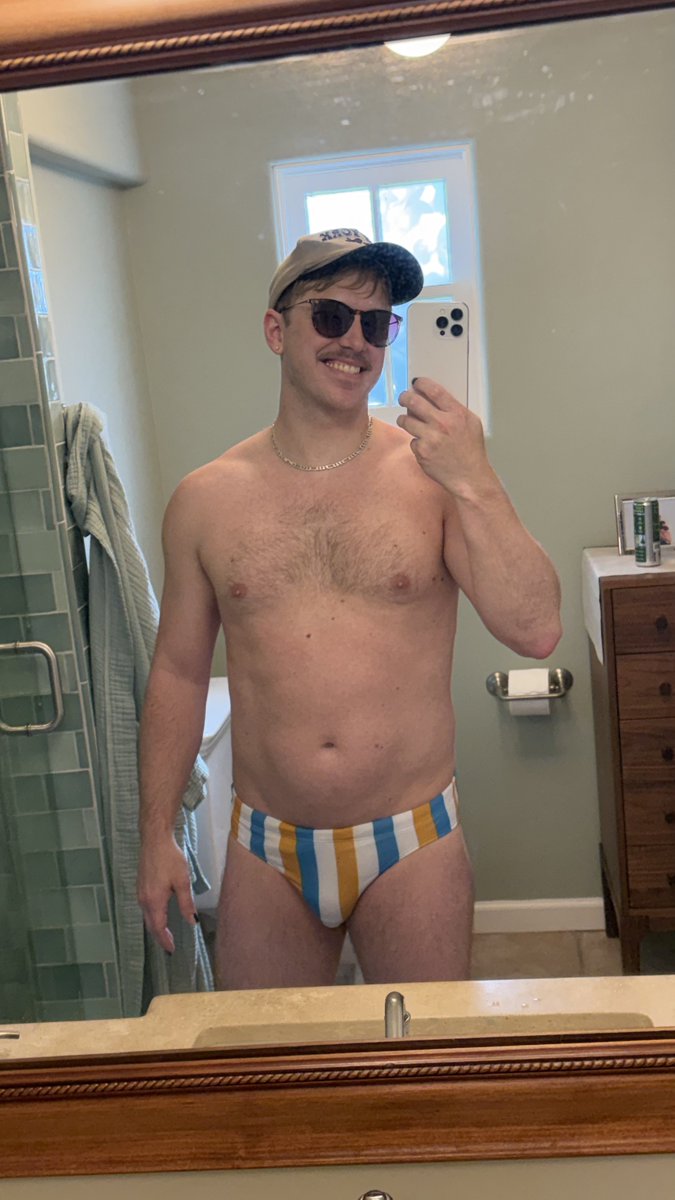 MrSharkey's tweet photo. First speedo of the season https://t.co/7pAkfJsnEA