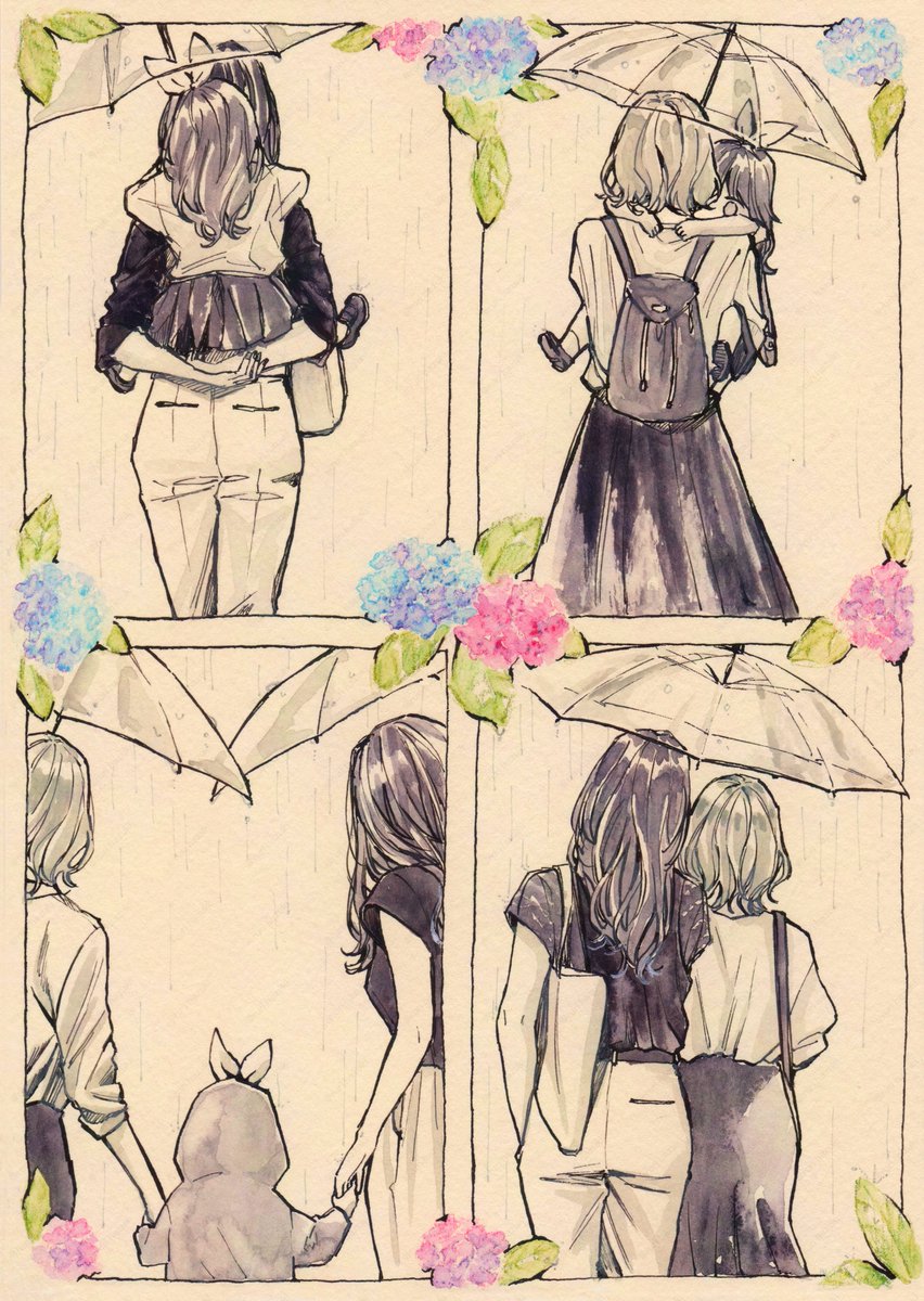 RuriHazuki's tweet photo. 君と帰る雨の道 https://t.co/uogQxBpQ5u