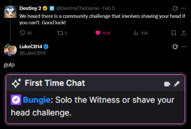 LukeCB14's tweet photo. This has to be my favorite.

Such a cool moment when they came into my chat. Genuinely had me and the rest of my chat shocked. https://t.co/QDIKlbxnRw