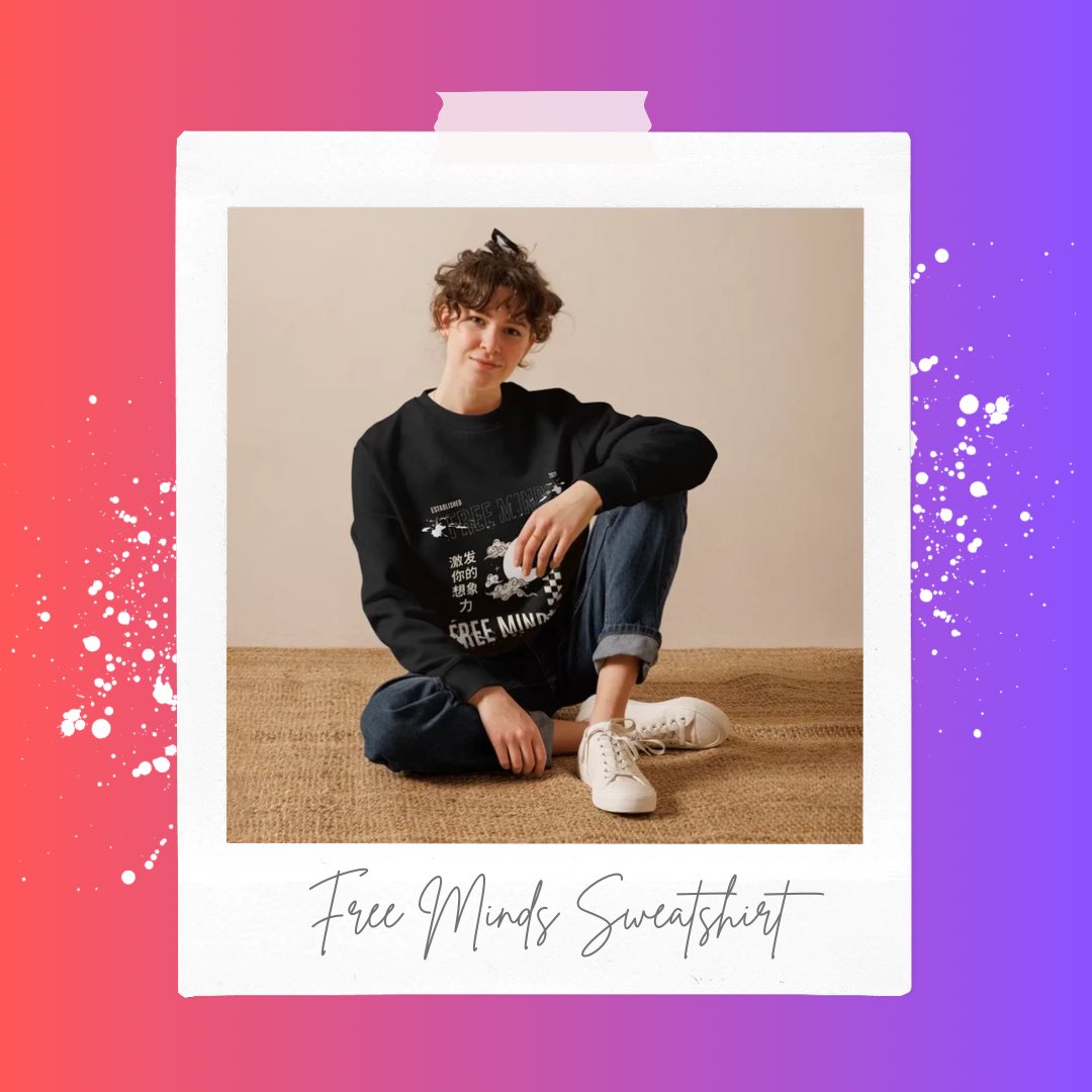 FreeMindsPublic's tweet photo. Picture it: You’re curled up with a good book and a warm sweatshirt. Sounds like bliss. 😊

You can find the celestial dreams sweatshirt and much more merchandise on our website. 

https://t.co/GFDXs8Bwas https://t.co/H1l5ee0b6Z