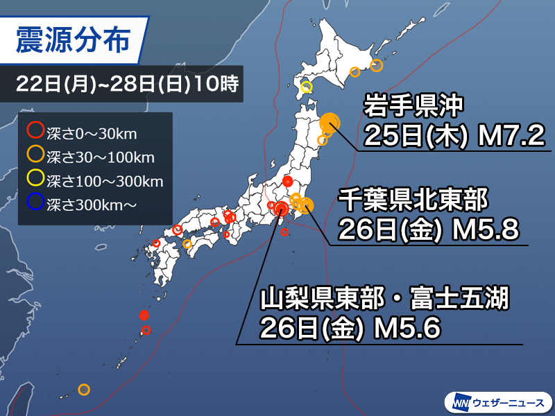 wni_jp's tweet photo. 【週刊地震情報】
国内では25日(木)に震度6強、26日(金)に震度6弱と強い揺れを伴う地震が相次ぎました。
ベネズエラではM7クラスの地震が連続発生し、甚大な被害に見舞われています。
https://t.co/PTaFKbYQ9f https://t.co/xGcNmLB5GU