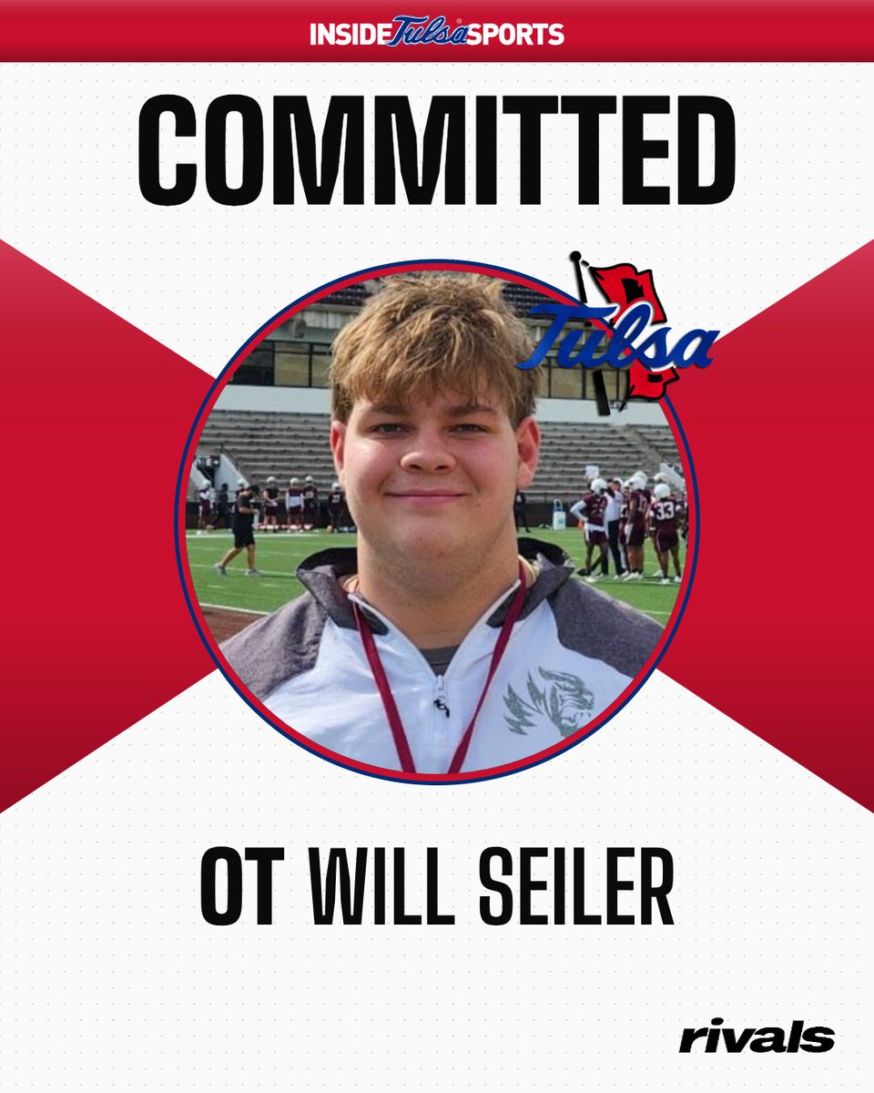 GoldenHurricane's tweet photo. 2027 Lee's Summit (MO) offensive lineman @WillSeiler2 has committed to Tulsa.  Also had offers from Oklahoma State, Arkansas State, Yale, Dartmouth and others.

More info on Seiler: https://t.co/Lfzp6YfOWz

#ReignCane 🏈 https://t.co/j0wmWMZdUV