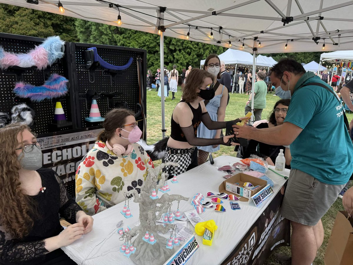 echolalialore's tweet photo. such an incredible time tabling for the first time at Seattle Trans Pride yesterday!! 
I experienced many sights, smells and sounds and i smiled so much my face hurt and then slept 14 hours afterwards haha https://t.co/d2K17fH4z8