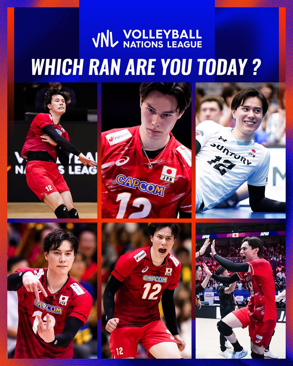 volleyballworld's tweet photo. #VNL2026: RAN MOOD CHECK 😆

Japan 🇯🇵 are still perfect at 7-0, but a tough match is incoming today 👀

So… which Ran are you right now?

🏐 #BePartOfTheGame #Volleyball https://t.co/iTA9PtJcXm