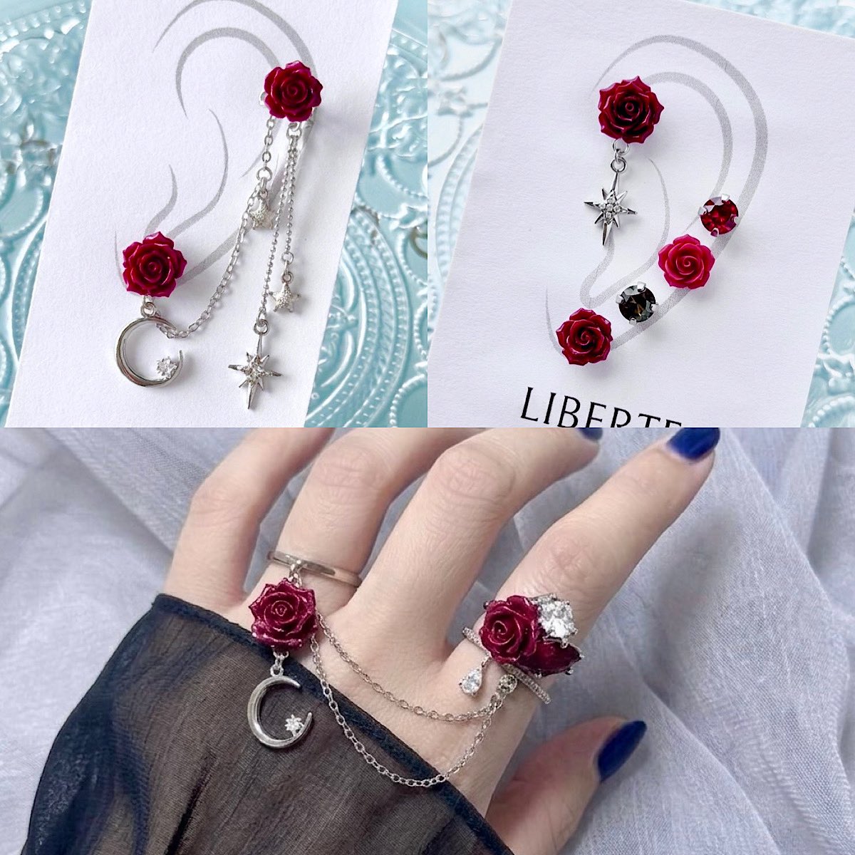 紅の薔薇もこちらの青薔薇もストアにございます🥀