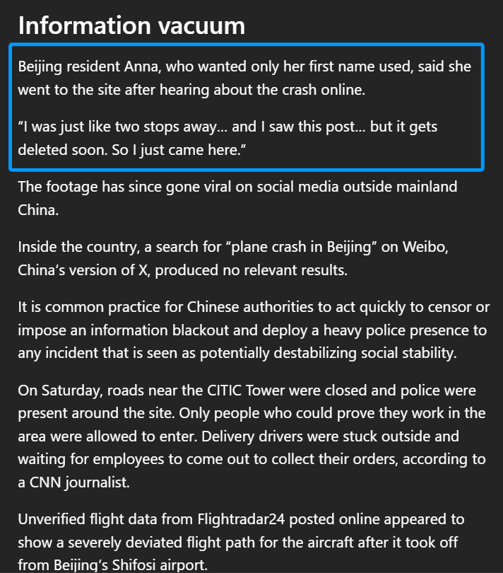 kermarberyg's tweet photo. @CNN All is CCP‘s censorship fault😄👍
Beijing resident Anna, Hummm~~interesting? Where's ur pic with mosaic of witness? You just made that up off the top of your heads, didn't you? post deleted→So I just came here. This does not follow the normal human behavioral logic.👎 https://t.co/UW8sV4vCah