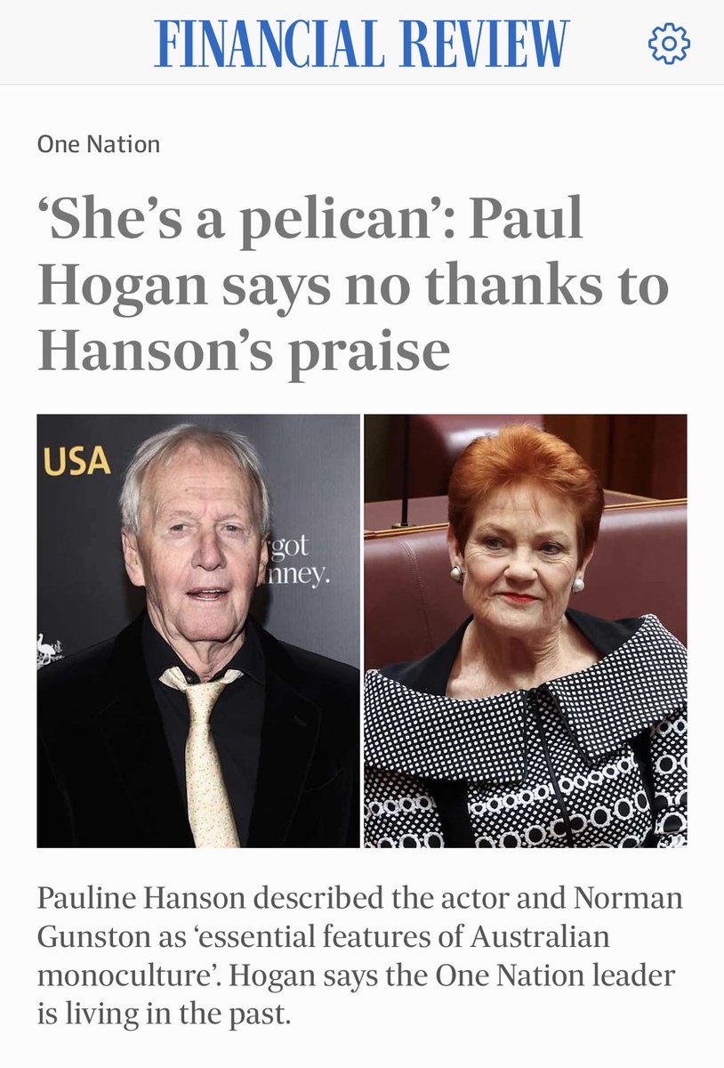 MarkDiStef's tweet photo. Paul Hogan has gone WOKE https://t.co/YWjNeMWmqZ