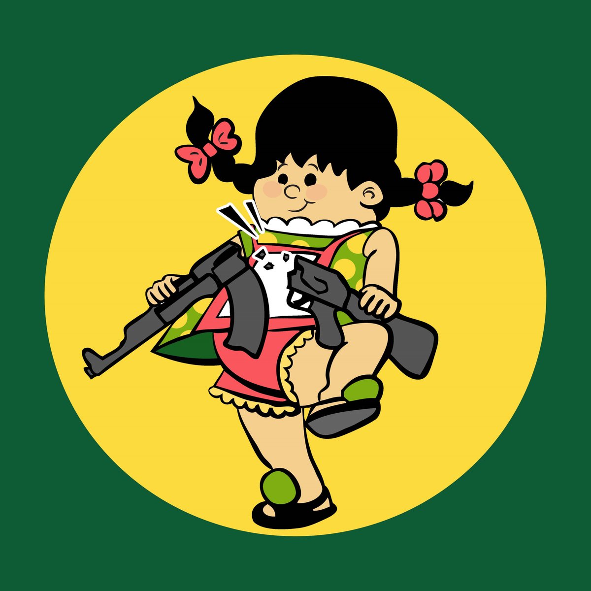 fanzinero's tweet photo. Como es un buen momento para el antimilitarismo en #Venezuela, recuerdo las adaptaciones que hicimos en @LabPazVe del simbolo internacional de esa tendencia, el rifle roto. Usenlas como gusten https://t.co/mZ6LxaDVzN