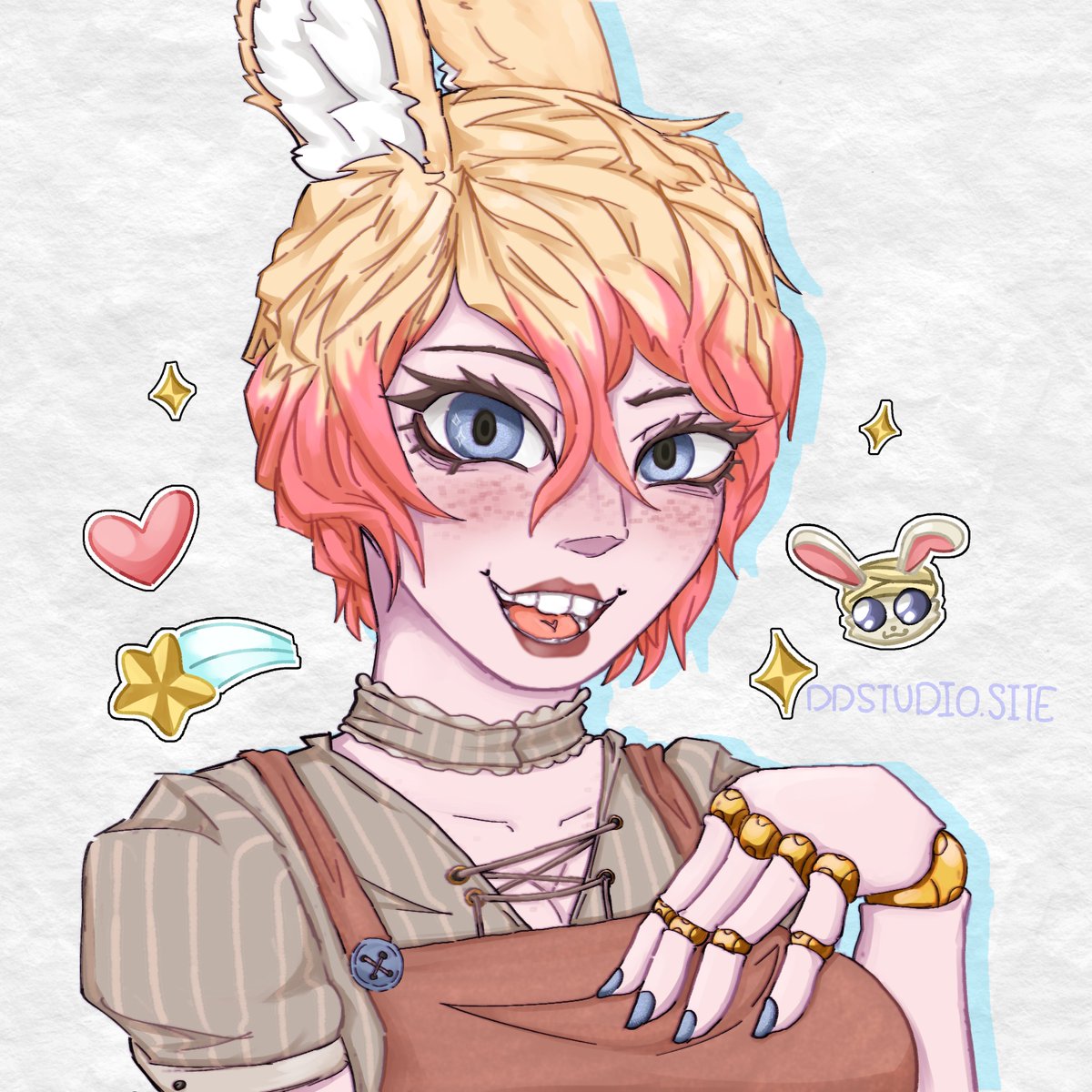 Deirdee's tweet photo. made a art piece of my viera girlie from ffxiv :3!!!!!!!!! <333 https://t.co/H5E7Z7CUff