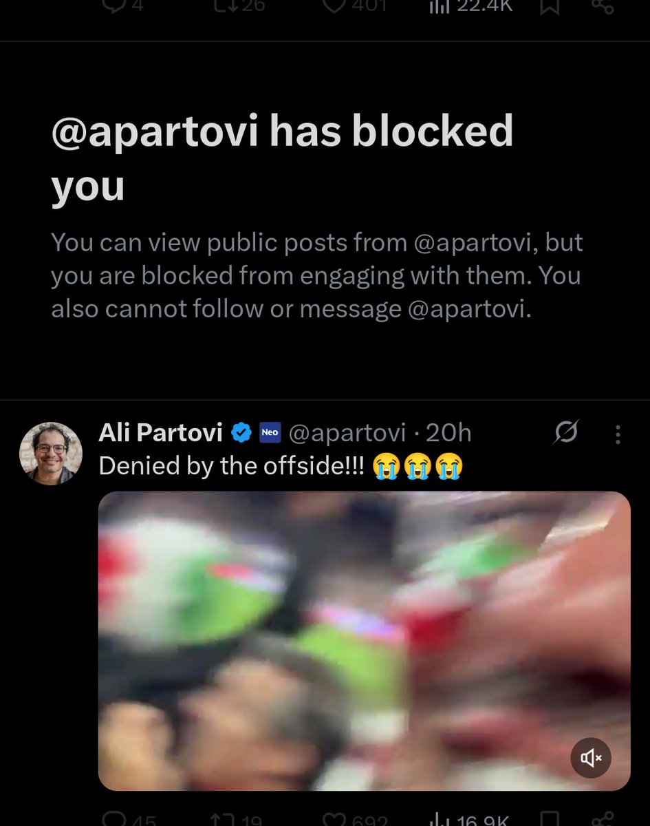 prosperiran's tweet photo. @apartovi blocked me after I politely pointing some true facts to him. He is just a supporter of IRGC! https://t.co/d9BqCaBLwS