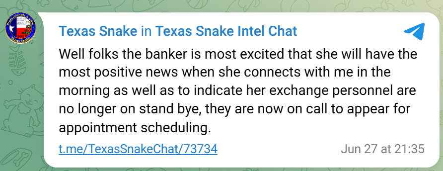 ChristineEM2000's tweet photo. Texas Snake has come through for us. Great news! Let's PRAY THIS IN! https://t.co/A40Rz6WVaI