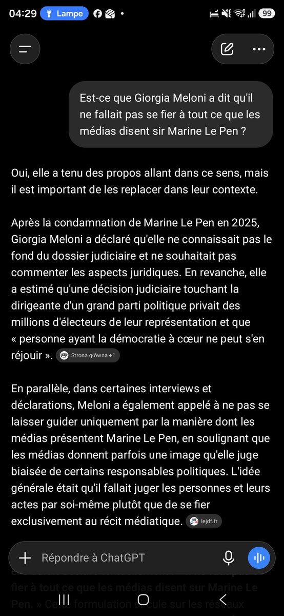 tphilippet's tweet photo. @catherineDELOU6 @ID_Libertes @GiorgiaMeloni @MarionMarechal @BFMTV @MLP_officiel Il est essentiel de connaître la date du tweet et du retweet, car c'en est un.
Il faut aussi voir sur quoi ça a été dit https://t.co/xBV2mlVePh