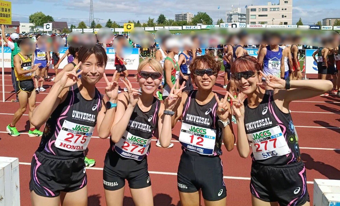 universal_ac777's tweet photo. 【 #ユニバーサルAC 大会結果報告】
6月28日（日）
〜函館マラソン2026〜

ハーフマラソン
🥉位 1:13:01
#北川星瑠 

5位　1:13:53
#筒井咲帆 

6位　1:14:47
#鷲見梓沙 

11位　1:20:30
#和久夢来 

ご声援ありがとうございました♪

※1枚目はスタート前の写真です。 https://t.co/Q48GLfR5z6
