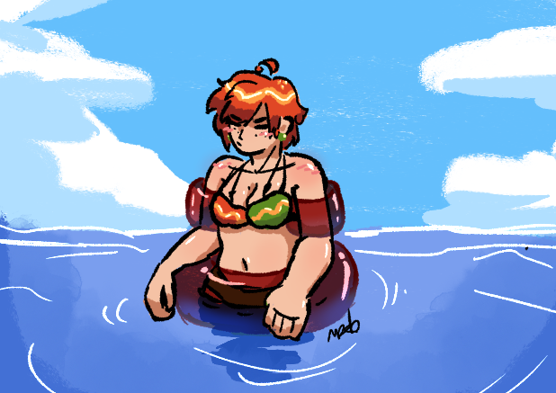 Mokosart's tweet photo. local dweeb goes outside, instantly scorched by the uncaring rays of the sun https://t.co/Lb0VLdoNcJ
