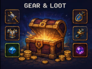 PixelArenaSOL's tweet photo. Loot &amp; Gear up, so you can battle better monsters &amp; level up.

Higher level = higher league = more rewards https://t.co/8D1Xldt1BB