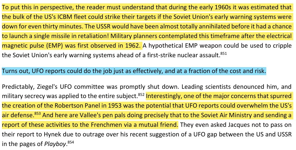 toxictiramisu's tweet photo. Jacques Vallee went to the USSR to connect w/ ufologists, lending credibility to UFO reports. A Soviet UFO Cmte flooded the Air Ministry w/ 15K sightings , overwhelming early-warning systems. US sending Vallee served as PsyOp: using false UFO reports to delay nuclear retaliation. https://t.co/2uWdYnKyNh