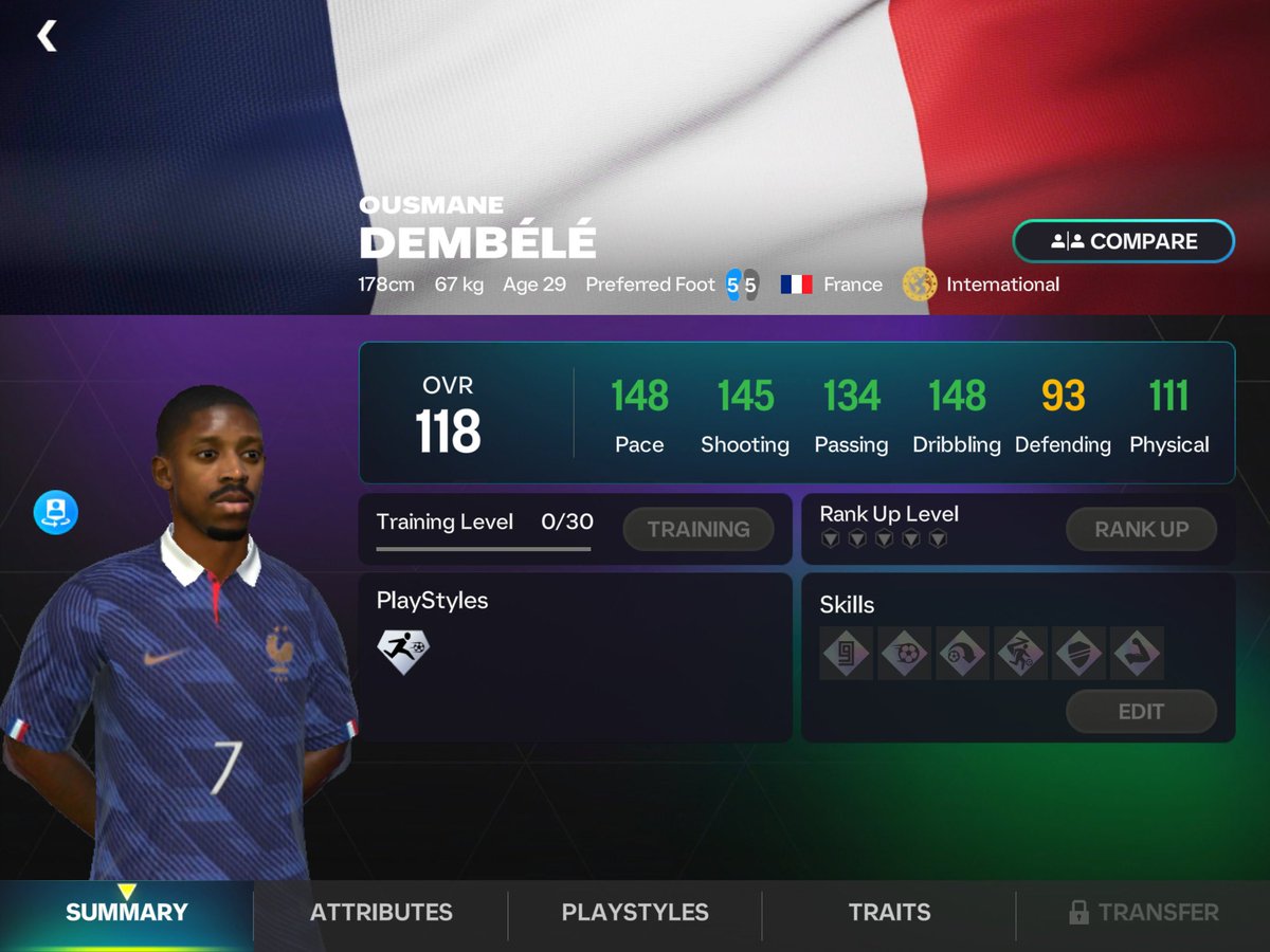 AdrenalineFCM's tweet photo. #CHEAPBEASTS GUIDE 🔴
If anyone of you failed to get/exchange #UTOTS Dembélé, and is struggling to get a ST, then you can blindly sign TWC Dembélé🇫🇷 for just 18k shards! 🙌🏻
He’s already damn fast and agile, now he even becomes unplayable with Rapid! 🥶 https://t.co/OgxII1LG1Q
