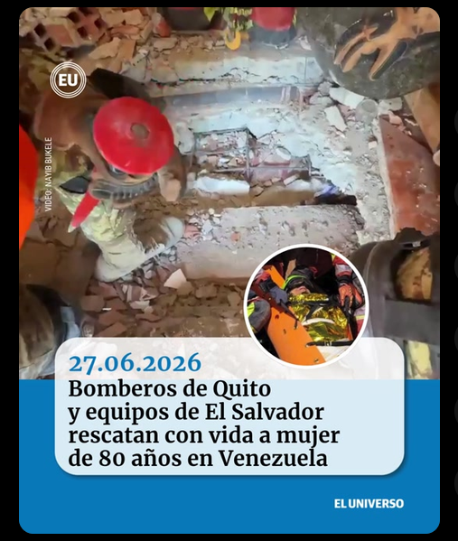 ImDi3go's tweet photo. @HiedraNeural @JaopMpa Bomberos de #Quito y #Guayaquil, estan en #Venezuela, como muchos otros restatistas de distintos países.
😅De todo jode la gente, que solo cacarea odio.
👨‍🚒⛏️ Rescatistas de #ElSalvador y #Bomberos de Quito, encontraron con vida a una mujer. Toda ayuda para Venezuela, es valida. https://t.co/bdZhrcrhqO