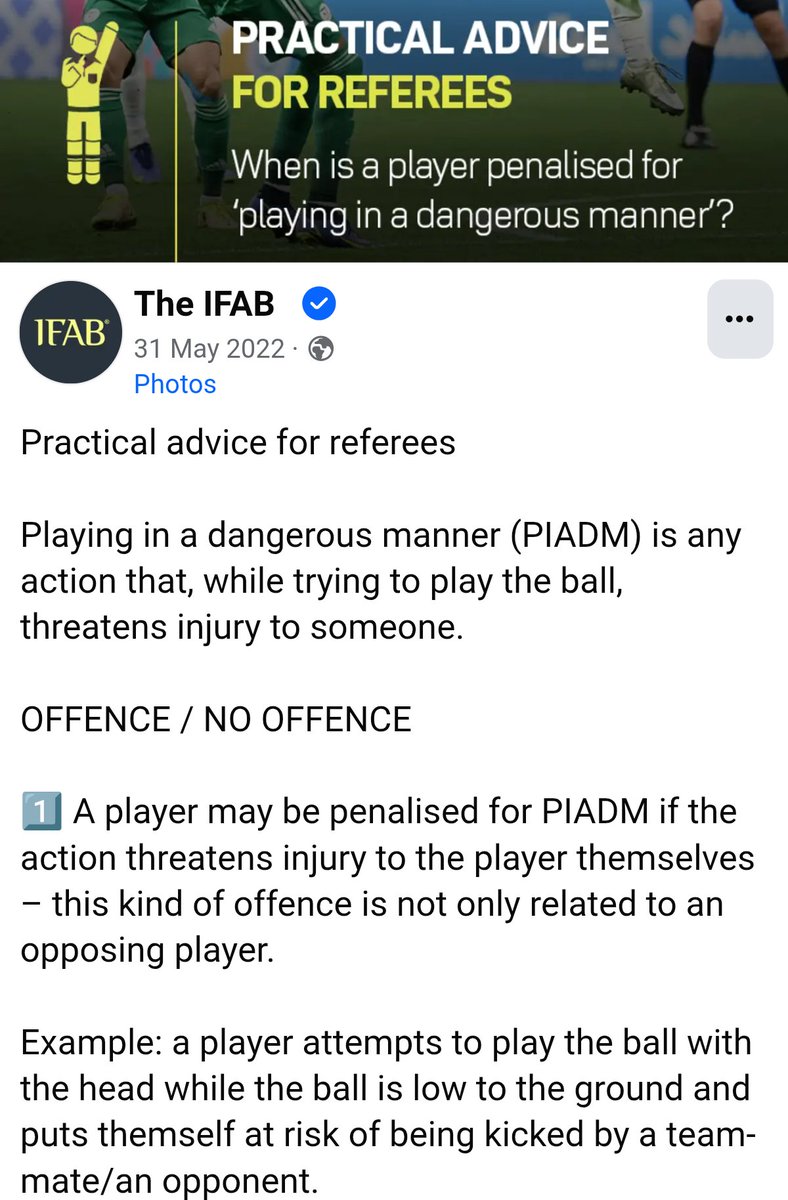 st_prm's tweet photo. @DaleJohnsonBBC Clear case of dangerous play (PIADM) by Argentina player, who heads the ball too low. 

Yet, Jordan is penalised. https://t.co/8CeELIa4GZ
