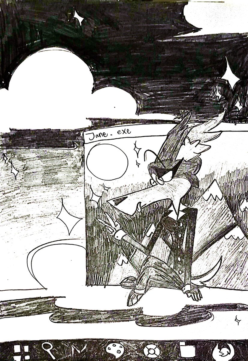 limnight_exe's tweet photo. Hi. I live. :-)

Sorry for the short hiatus! I was busy with family trips. I'll probably make some more #jumpcut fanart for you guys, but in the meantime have some traditional art I scanned last month. https://t.co/jLFskvOZSm