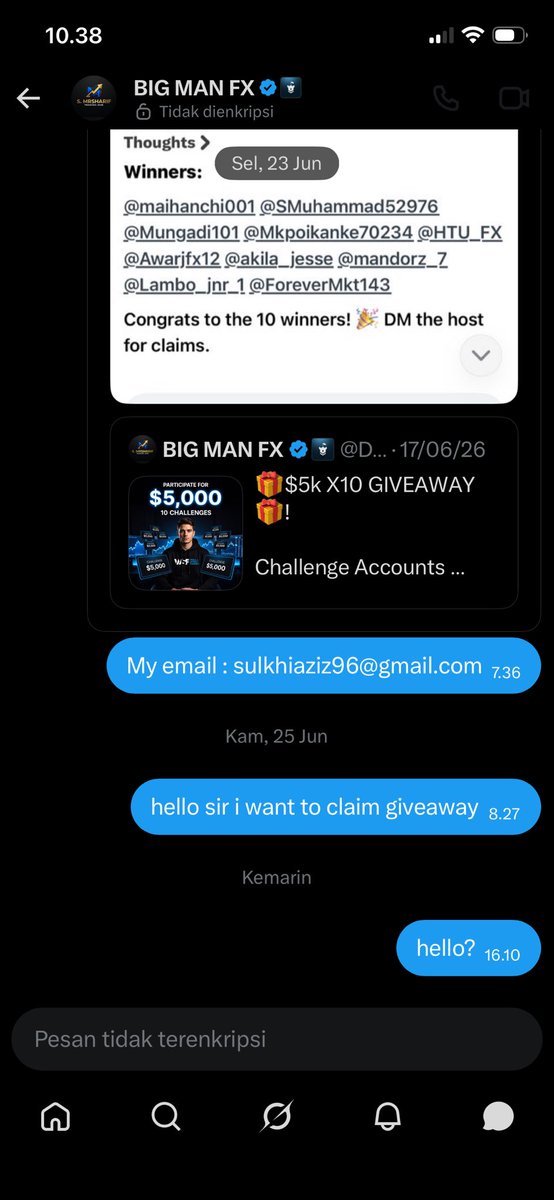 mandorz_7's tweet photo. @DANHAJIYAFX1 @GoatFunded @1MrGold1 @AfaaqFx @AGIRAFX @Ahmad_lambo @NuhuAliyuGimba1 @katsinawafx @Jalo_Trader check your dm https://t.co/EFzbmkmc99