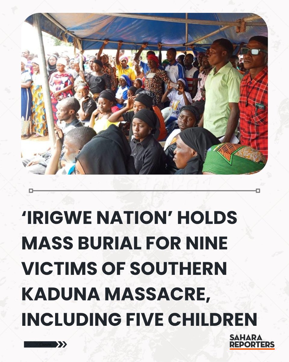SaharaReporters's tweet photo. BREAKING: ‘Irigwe Nation’ Holds Mass Burial For Nine Victims Of Southern Kaduna Massacre, Including Five Children | Sahara Reporters    https://t.co/jYueuJr3sp https://t.co/zh1oTBadga