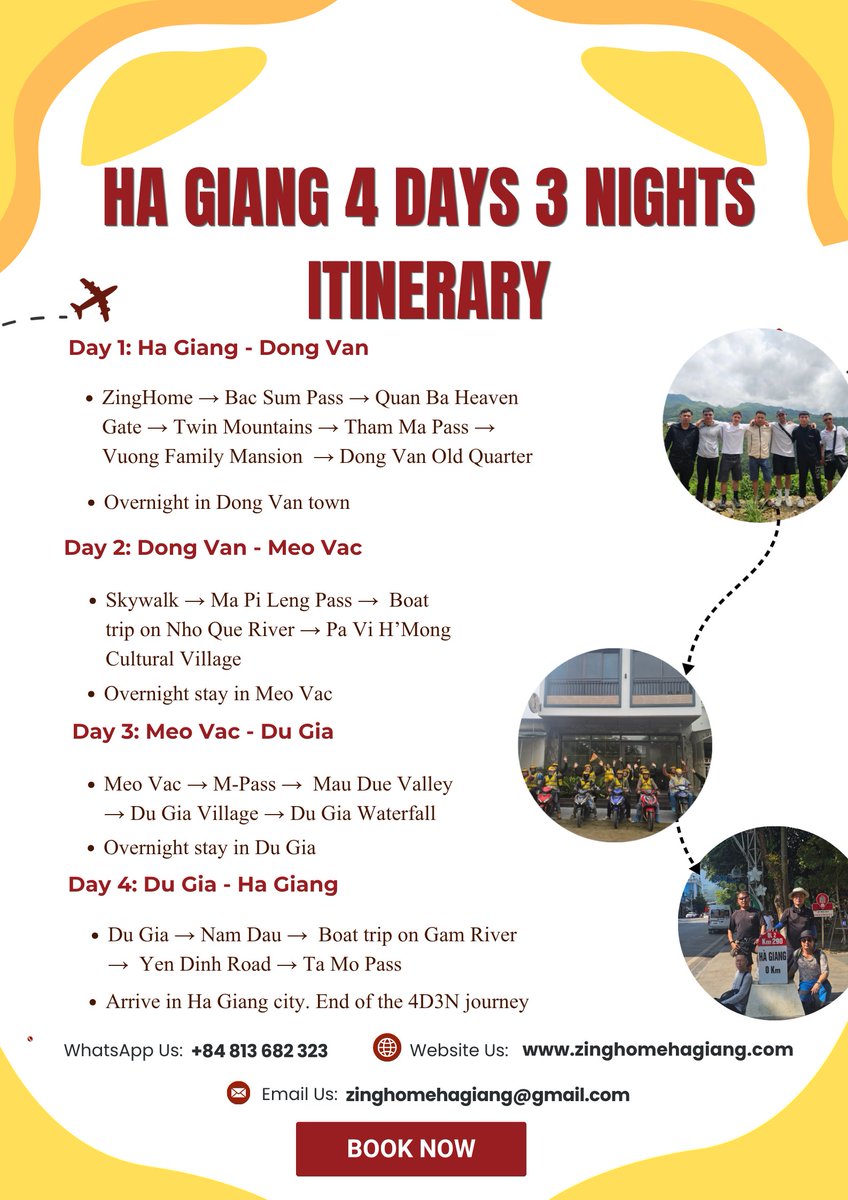 Zinghomehagiang's tweet photo. 🏍️ 4D3N Ha Giang Loop Tour with ZingHome – More Time, More Experiences, More Memories 🌄
📩 Message ZingHome today to reserve your spot and experience the Ha Giang Loop at its best.
-
☎️ WhatsApp: (+84) 813682323
🌐 Website: https://t.co/gzZsd4esZC
#zinghomehagiang #HaGiangLoop https://t.co/2I4VV9M7EN