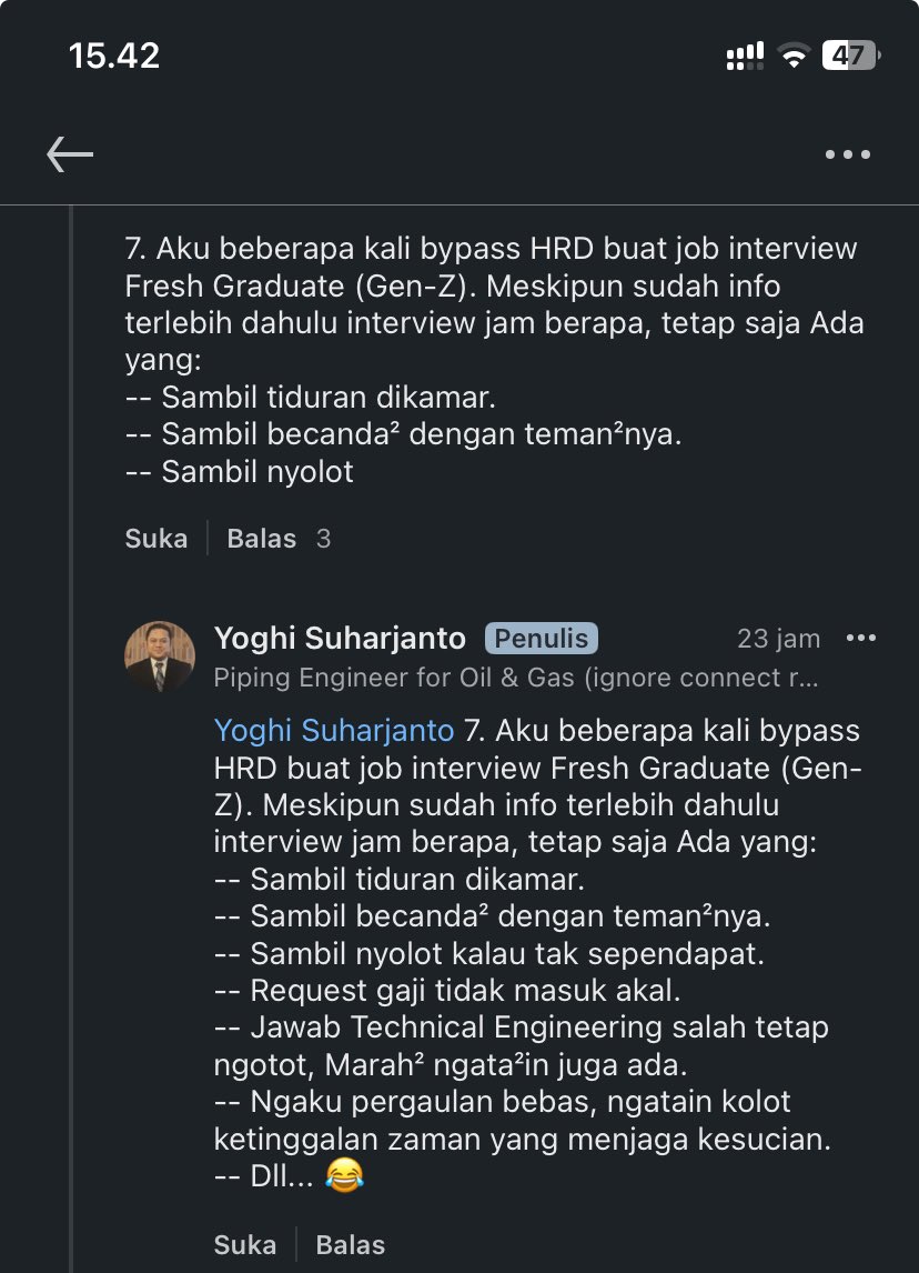 hrdgenz's tweet photo. ngga tau apa yang bikin beliau ini punya eho setinggi ini. gen z ga pernah nyinggung gen lain dluan tapi kenapa pandangannya jelek banget sama gen z?  sehat sehat dehh pak😅 https://t.co/QzDkZBEAFI