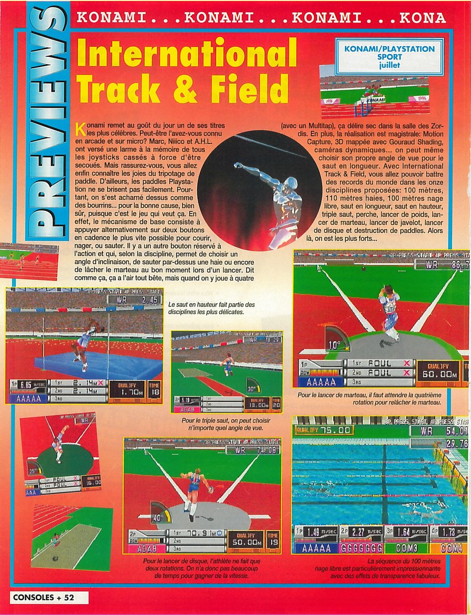 AllmightoFranky's tweet photo. #Nostalgeek,on continue de lire le #ConsolesPlus de juin 1996 et on attaque la rubrique "Previews"!La légende de Thor qui arrive sur #Saturn,#TrackAndField, #Cheesy et #JumpingFlash2 sur #Playstation!#retro #retrogaming #oldschool #80s #90s 1/5 https://t.co/PdhQC7CqqU