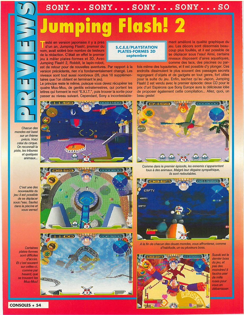 AllmightoFranky's tweet photo. #Nostalgeek,on continue de lire le #ConsolesPlus de juin 1996 et on attaque la rubrique "Previews"!La légende de Thor qui arrive sur #Saturn,#TrackAndField, #Cheesy et #JumpingFlash2 sur #Playstation!#retro #retrogaming #oldschool #80s #90s 1/5 https://t.co/PdhQC7CqqU